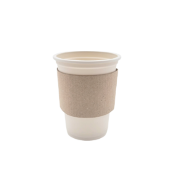 Vasos Biodegradables sustentables + collarín x 20 un