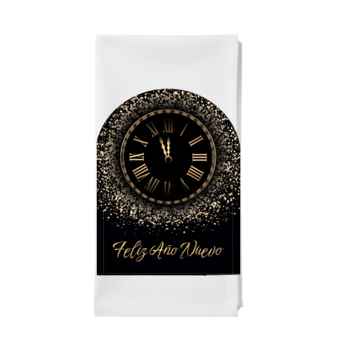 Porta Servilleta Feliz Año Nuevo Reloj + Servilleta - comprar online