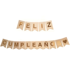 Banderin Feliz Cumpleaños Kraft
