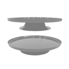 Posatorta Plastica Con Pie 26Cm - Planeta Fiesta