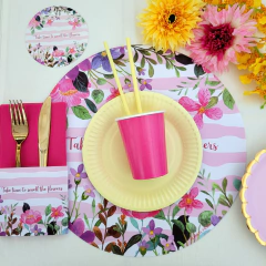 Imagen de Plato De Sitio Take Time To Smell The Flowers