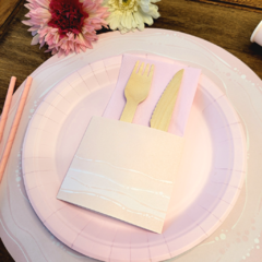 Plato De Sitio Ondas Pasteles Rosa - tienda online