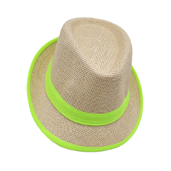 Sombrero Panama Cinta Verde Fluo - comprar online