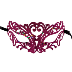 Antifaz Calado Fucsia Estrella