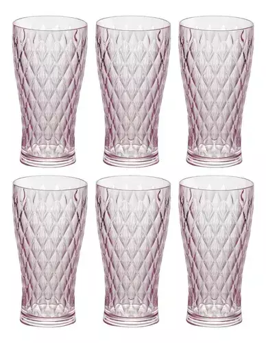 Vaso Glamour Ámbar 500 Ml x9 unidades - comprar online