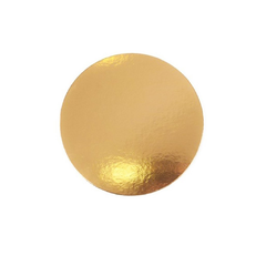 Base Disco Cartón Dorado 20 Cm