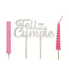 Pack Vela Topper Bengala Feliz Cumple
