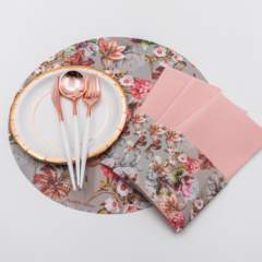 Plato De Sitio Flores De Ensueño - Planeta Fiesta