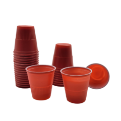Vaso Shot Tequilero Plastico Rojo 50Cc