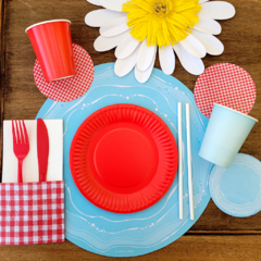 Plato De Sitio Ondas Pasteles Celeste en internet