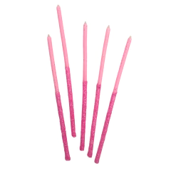 Velas con glitter bicolor x10 rosas en internet