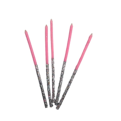 Velas con glitter bicolor x10 rosas