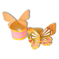 Pulseras Mariposa Carton/Papel x10