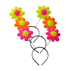 Vincha Fluo Mariposa Flor x6 u - comprar online
