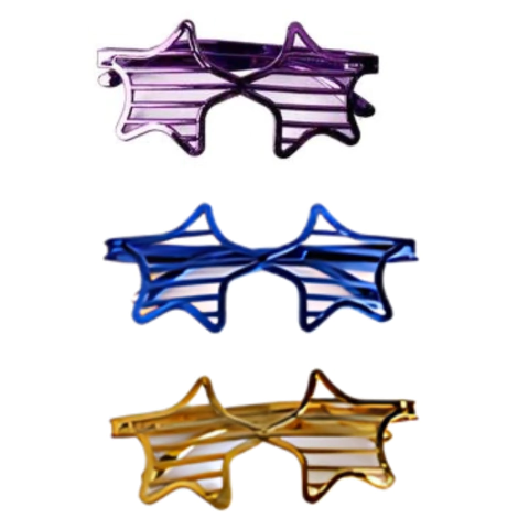 Anteojo Metalizado Estrella Raya