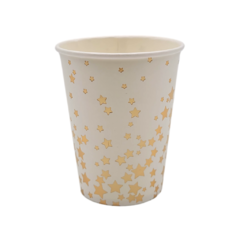 Vaso Polipapel Blanco Estrella Dorada en internet
