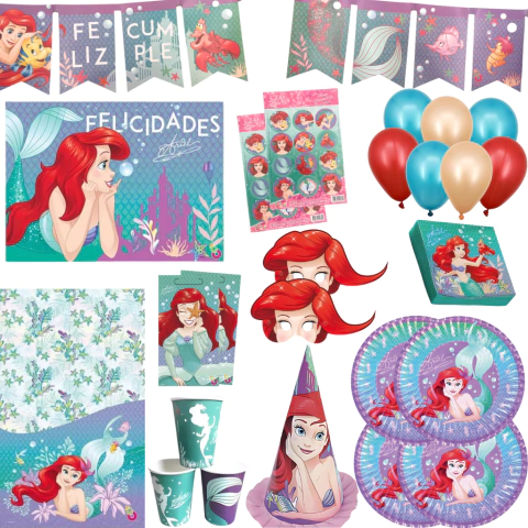 Kit Combo Cumple Full La Sirenita - comprar online