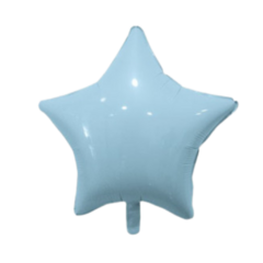 Globo Estrella Matte Celeste