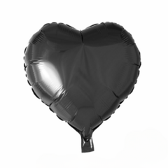 Globo Metalizado Corazon Negro