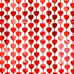 Cortina Roja Forma Corazon