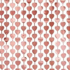 Cortina Rose Gold Forma Corazon
