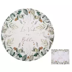 Plato de sitio + Porta Servilleta/Cubiertos x50un - tienda online