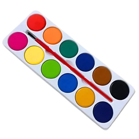 Acuarelas con Pincel y Caja Acrilica x1 Un - comprar online