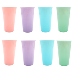 Vaso Geo Flexible Pasteles X10 Unidades