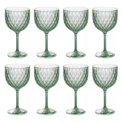 Copa Gin Glamour Verde Esmeralda 540 Ml x8 unidades