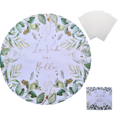Kit Plato De Sitio Portacubierto Y Servilleta X 20 Un - comprar online