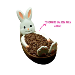 Placa figura conejo para decorar huevo relleno x 4 - comprar online
