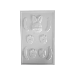 Placa figura conejo para decorar huevo relleno x 4 en internet