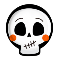 Plato de Polipapel Calavera x6 Un