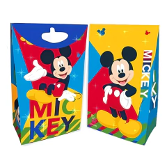 Bolsa Papel Estuche con Glitter x8 Mickey
