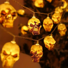 Guirnalda Halloween Calaveras con Luz x1 Un 2 metros