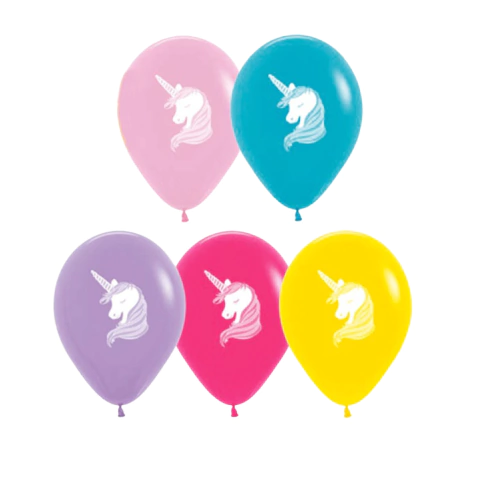 Globos 12" Unicornios x10 Un