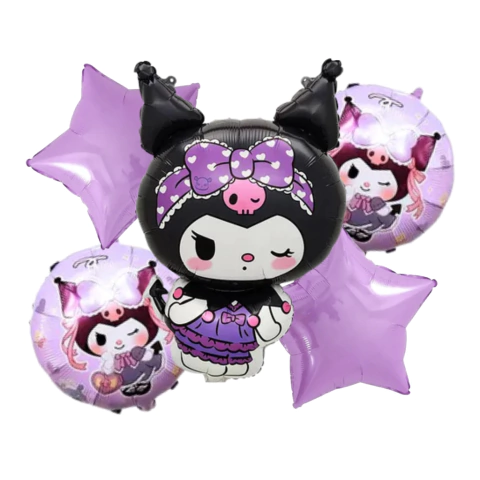 Set de Globos Kuromi x5 Piezas - comprar online