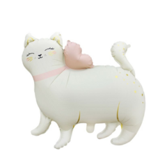 Globo Gata con collar Rosa x1 Un
