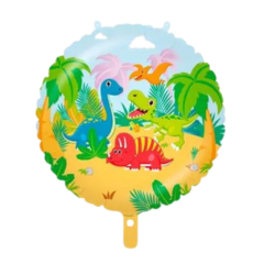 Globo Metalizado Redondo Dino x1 Un