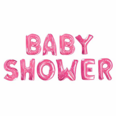 Globo Metalizado Set Rosa Baby Shower x1 Un