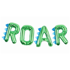 Globo Metalizado Set Dinosaurio ROAR con Pinches x1 Un