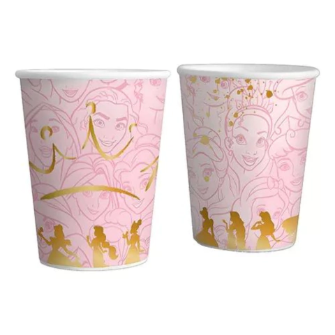Vaso Polipapel Princesas X8 Un