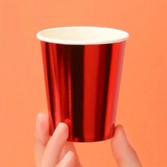 Vaso Metalizado Rojo x10 un - comprar online