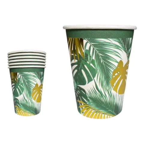 Vaso de polipapel Palmas x6 Un