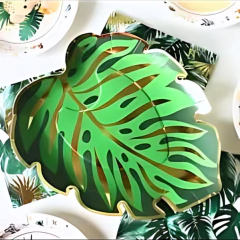 Plato Bandeja polipapel 17cm Hoja de Palmera - Verano x6 un - comprar online