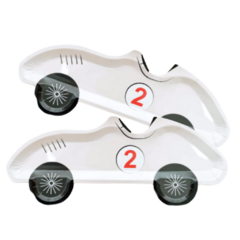Plato Autos Blanco X 10 Un