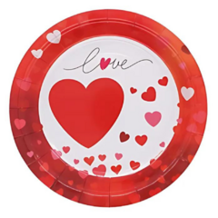 Plato Polipapel 17 cm Love Enamorados x6 Un