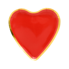 Plato Corazon Rojo Bis x6 Un