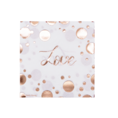 Servilleta de Papel Love Rose Gold x12 Un