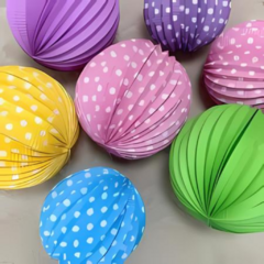 Pelota Acordeon Lunares Rosa x1 Un - comprar online
